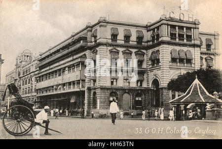 Grand Oriental Hotel, Colombo, Ceylan (Sri Lanka) Banque D'Images