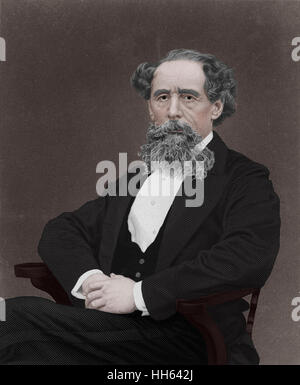 Charles Dickens (1812-1870) - écrivain anglais. Banque D'Images