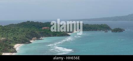 Avis de Boracay Beach depuis le mont Luho. Boracay, Philippines Banque D'Images