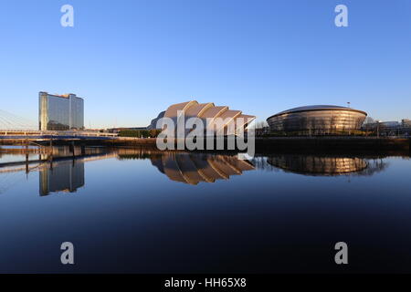 Crowne Plaza Hotel, Clyde Auditorium et de l'ETI Hydro Glasgow Janvier 2017 Banque D'Images