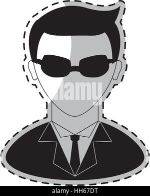 Caractère avatar pirate icône sur fond blanc. cyber security design. vector illustration Illustration de Vecteur