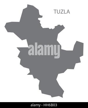 Tuzla Bosnie et Herzegovine Site en gris Illustration de Vecteur