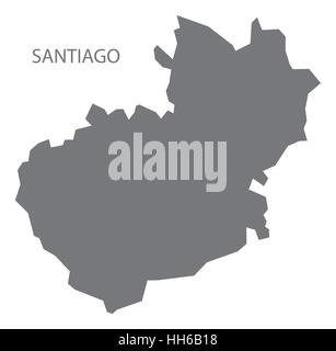 Santiago République Dominicaine Site en gris Illustration de Vecteur