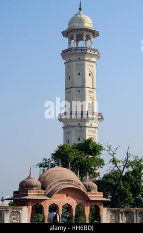 Architecture et constructions de la ville de Jaipur en Inde, la ville,architecture,une,construction,la construction d'un minaret Banque D'Images