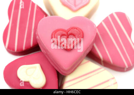 Petits fours en forme de coeur pour la Saint-Valentin Banque D'Images