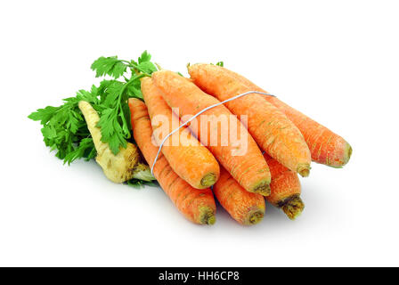 Légumes soupe set isolated on white background, studio shot Banque D'Images