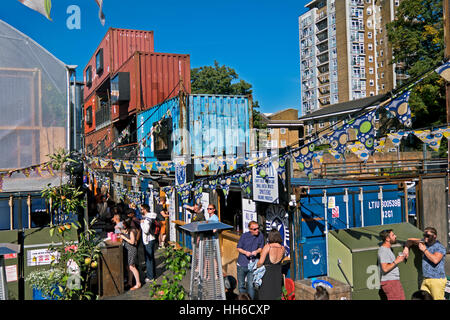 Brixton Pop boutiques Conteneurs à Brixton Banque D'Images