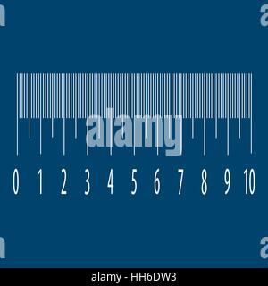 Échelle de mesure avec des nombres Illustration de Vecteur