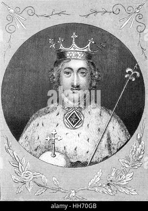 Richard II (1367 - 1400), était le fils d'Édouard, le Prince Noir, et est né à Bordeaux pendant le règne de son grand-père, Édouard III. Également connu sous le nom de Richard de Bordeaux, il était roi d'Angleterre à partir de 1377 jusqu'à ce qu'il a été déposé le 30 septembre 1399. Banque D'Images