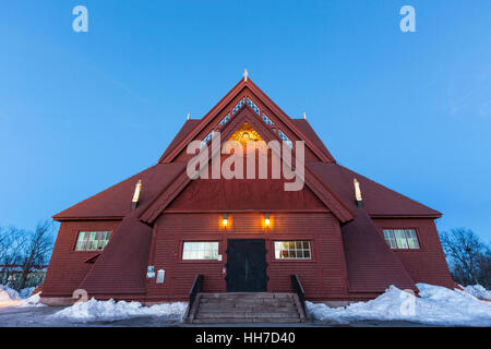 L'église de Kiruna, Kiruna kyrka, Laponie, dans le Nord de la Suède, Suède Banque D'Images