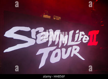 DJ à jouer de la musique au cours de la vie Sremm II Tour à O2 Shepherds Bush Empire le 17 janvier 2017 à Londres, en Angleterre. Banque D'Images