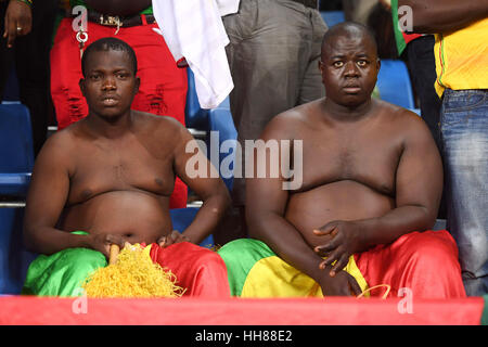 17 janvier 2017 - Libreville, Port-Gentil, Gabon - Mali partisans assister à la coupe d'Afrique des Nations 2017 GROUPE D match de football entre le Mali et l'Egypte à Saint-Pétersbourg le 17 janvier 2017 : crédit étranger/APA/Images/fil ZUMA Alamy Live News Banque D'Images