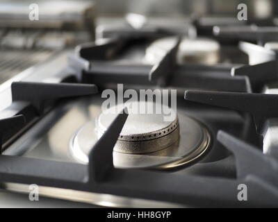 Appareils de cuisine industrielle pour les cuisines industrielles, brûleur gaz détail Banque D'Images