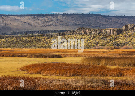 Vue depuis Buena Vista Buena Vista donnent sur les étangs vers en Malheur National Wildlife Refuge, Oregon, USA Banque D'Images