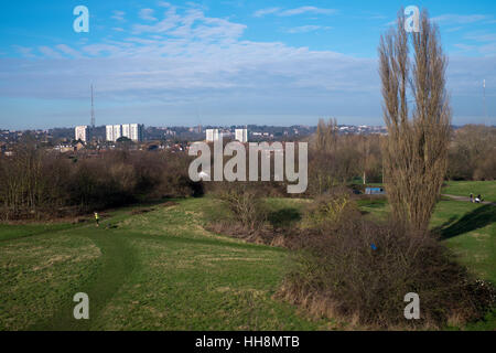 South Norwood Country Park en hiver à Croydon, Angleterre Banque D'Images