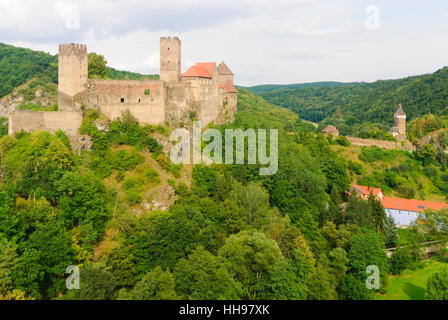 Hardegg : parc national Thayatal ; château de Waldviertel, Hardegg, Niederösterreich, Basse Autriche, Autriche Banque D'Images