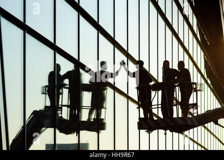 Bratislava (Presbourg) : de nettoyant pour vitres, l'ombre, , , Slovaquie Banque D'Images