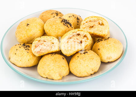 Les petits gâteaux avec le poisson et chia seeds Banque D'Images