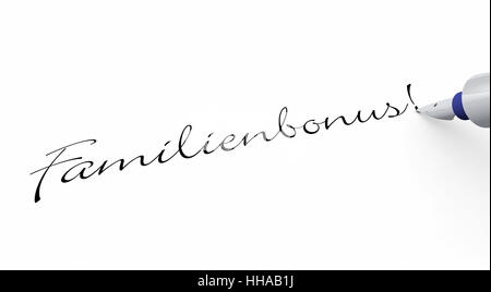 Concept de stylo - famille bonus ! Banque D'Images