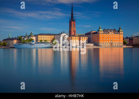 Stockholm. Cityscape image de Stockholm, la Suède au cours de matin d'été. Banque D'Images