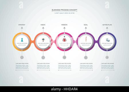 Modèle de conception de l'axe de l'infographie vectorielle avec 3D intégrée, étiquette cercles arrière-plan. Espace vide de contenu, entreprise, infographie Illustration de Vecteur