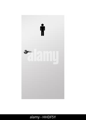 Une porte en bois avec inscription conceptuelle isolated on white Banque D'Images