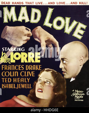 MAD LOVE 1935 MGM film avec Frances Drake et Peter Lorre Banque D'Images