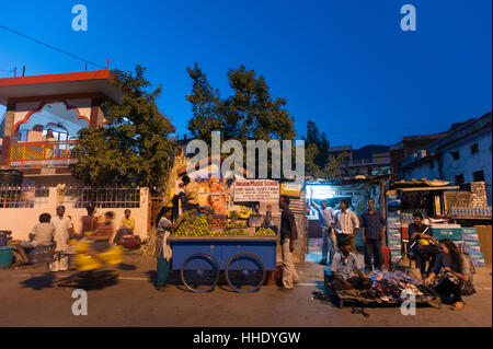 Place du marché à Rishikesh, Uttarakhand, Inde Banque D'Images