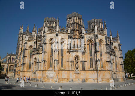 L'Abbaye dominicaine de Santa Maria da Vitoria, l'UNESCO, Batalha, district de Leiria, Portugal Banque D'Images