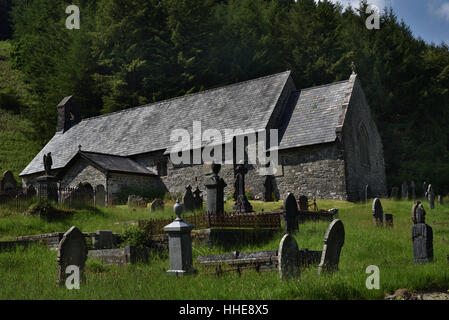 St David's Church,11e siècle, ancienne église paroissiale, Blaenau Irfon, Llanwrtyd Wells, Pays de Galles, Royaume-Uni. Banque D'Images