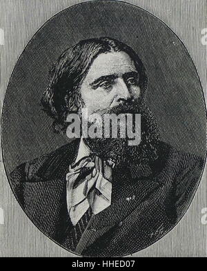 Alphonse Daudet (1840-1897). Poète, romancier, dramaturge et écrivain de nouvelles. 1876 Banque D'Images