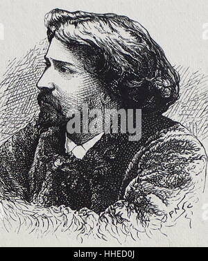 Alphonse Daudet (1840-1897). Poète, romancier, dramaturge et écrivain de nouvelles. 1862 Banque D'Images