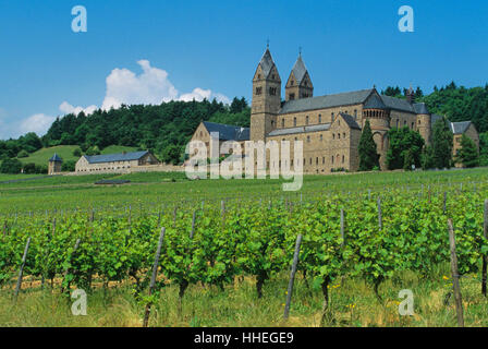 Hildegard Eibingen, Abbaye St., Ruedesheim, Hessen, région du Rheingau, Allemagne Banque D'Images