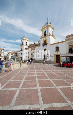 Plaza del Socorro, Ronda, Andalousie, Andalousie, Espagne Banque D'Images