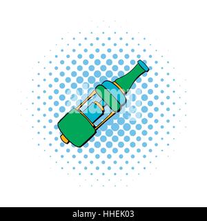 Vape fumée, icône de style bande dessinée Image Vectorielle Stock