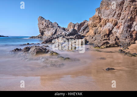 Playa Papagayo, Playa Blanca, Lanzarote, îles Canaries, Espagne Banque D'Images