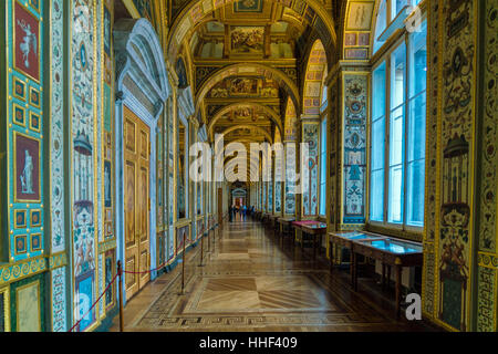 SAINT PETERSBURG, Russie - le 25 décembre 2016 : Loggia de Raphaël dans le bâtiment du Musée de l'Ermitage Banque D'Images