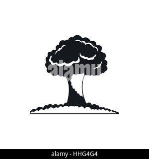 L'icône d'explosion nucléaire, le style simple Illustration de Vecteur