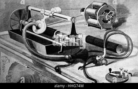 Charles Sumner Tainter's graphophone. 1888. Banque D'Images