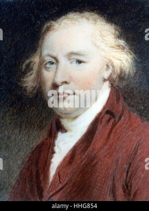 Edmund Burke (1729 - 1797) Homme d'État irlandais né à Dublin, ainsi qu'un auteur, orateur, philosophe et théoricien politique, qui, après avoir déménagé à Londres, a été membre du parlement (MP), pour de nombreuses années à la Chambre des communes avec le parti whig. Edmund Burke, après James Barry. La couleur du corps et de l'Aquarelle sur ivoire, 1774 Banque D'Images