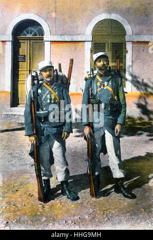Les soldats de la légion étrangère française en Algérie 1915 Banque D'Images