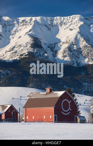 Brennan Grange en Oregon's Wallowa Valley. Banque D'Images