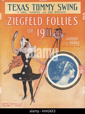 ''Ziegfeld Follies de 1911 Revue musicale des partitions couvrir Banque D'Images