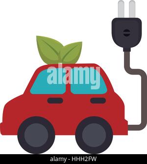 Voiture de l'énergie conception d'illustration vectorielle, l'icône de l'écologie Illustration de Vecteur