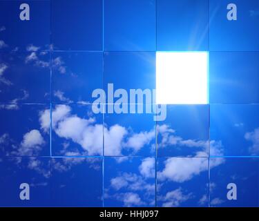 La religion, le ciel, le paradis, la lumière du soleil, tuiles, ciel, sky, toile, Banque D'Images