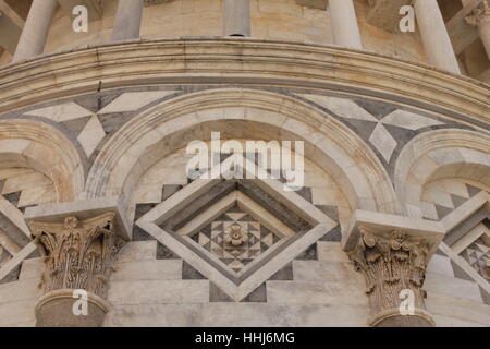 Tower, Toscane, ardoise, Pise, DE, DE, Italie, tour, détail, historique, Banque D'Images