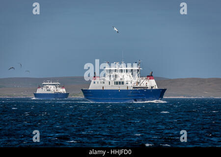 Ferries à Toft, Mainland, Shetland, Scotland, UK Banque D'Images