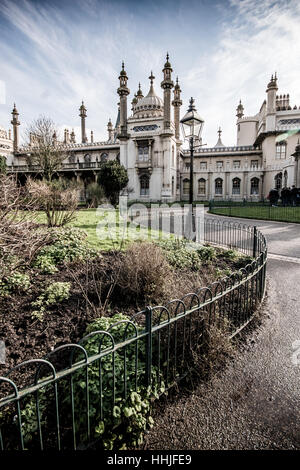 L'arrière orné du Royal Pavilion également connu sous le nom de Brighton Pavilion Banque D'Images