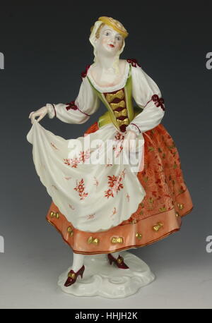 Figurine porcelaine Rosenthal Gustav Oppel 1517 Danseuse Rococo Banque D'Images