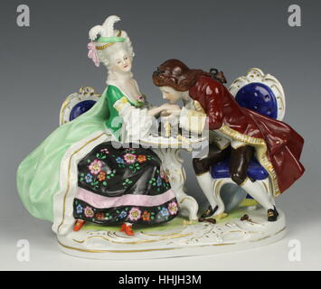 Scheibe Alsbach Kister échecs figurine porcelaine Banque D'Images